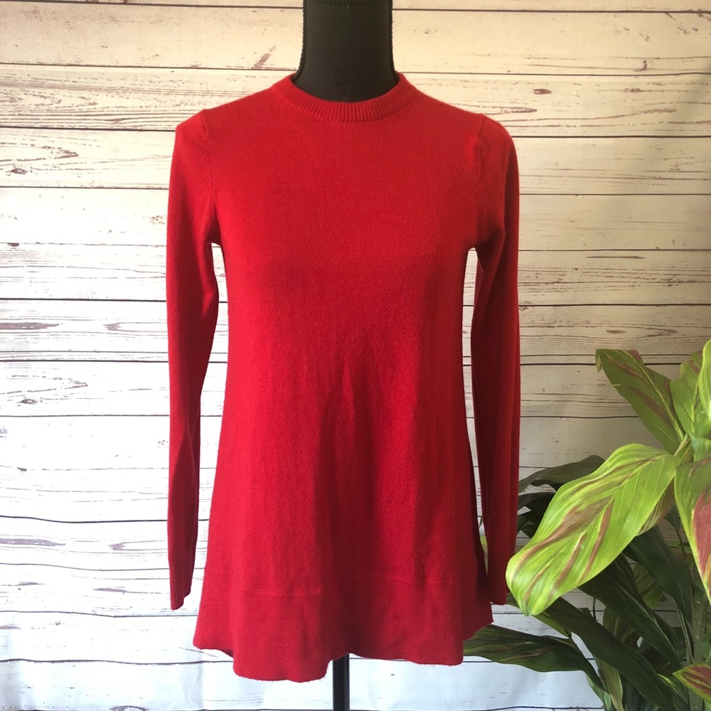 The Limited Soft Wool Blend Asymmetric Hem Sweater